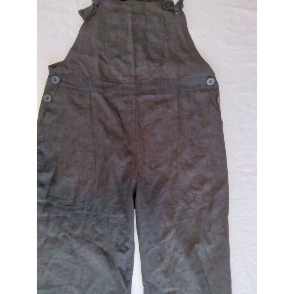 Selva Negra Jumpsuit Overalls Black Linen Blend Womens Size 4 - Picture 6 of 11